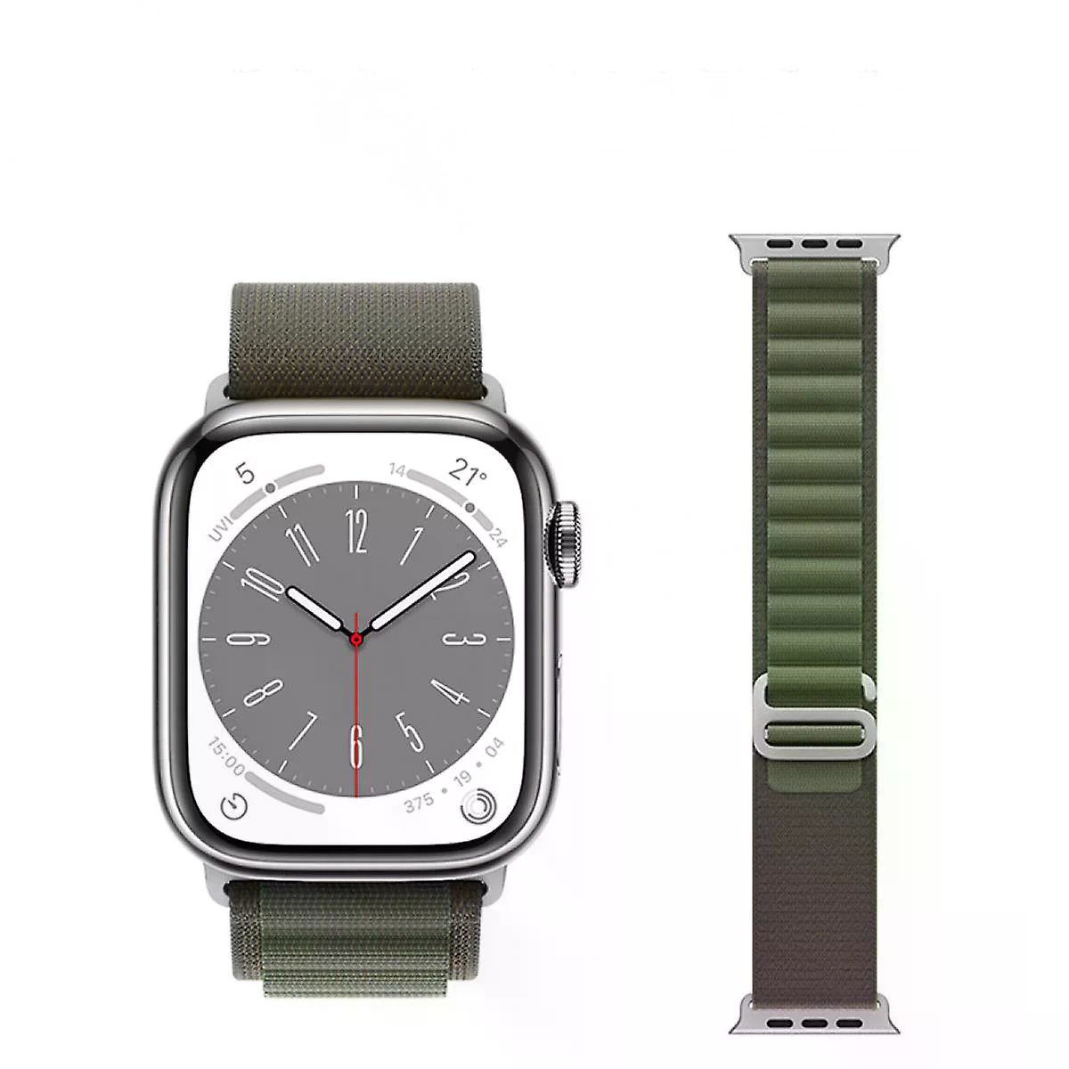 XO BT05B Alpine Woven Nylon Band Watch 42/44/45/49mm Universal Watch Band ivory - imagine 3