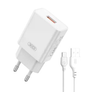 XO L127 EU USB-A QC18W Fast Charger with Mirco cable white