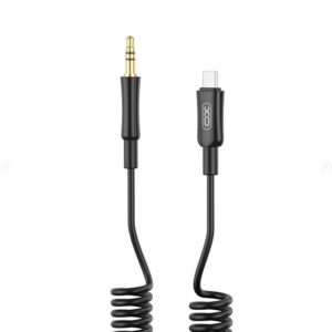 XO NB-R255B Type-c TO 3.5 Spring Audio Cable Black
