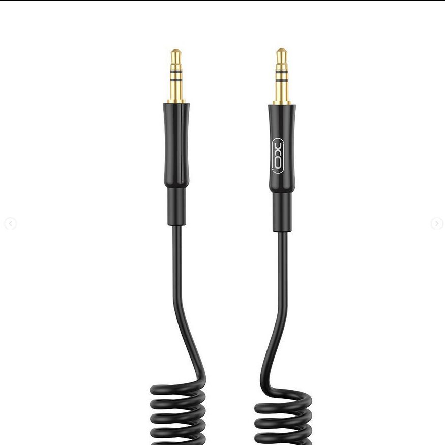 XO NB-R255C 3.5 TO 3.5 Spring Audio Cable Black