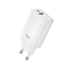 XO CE17(EU) 65W GaN Fast Charger (1USB-C 65W/1USB-A 22.5W) White