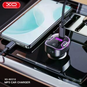 XO BCC12 Intelligent Bluetooth MP3+5V3.1A Car Charged Atmosphere Light Black