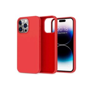 XO K10B iP15 Pro Max 6.7″ Conventional Liquid Silicone Phone Case Red