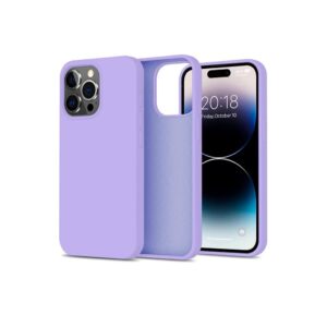 XO K10B iP15 Pro Max 6.7″ Conventional Liquid Silicone Phone Case Purple