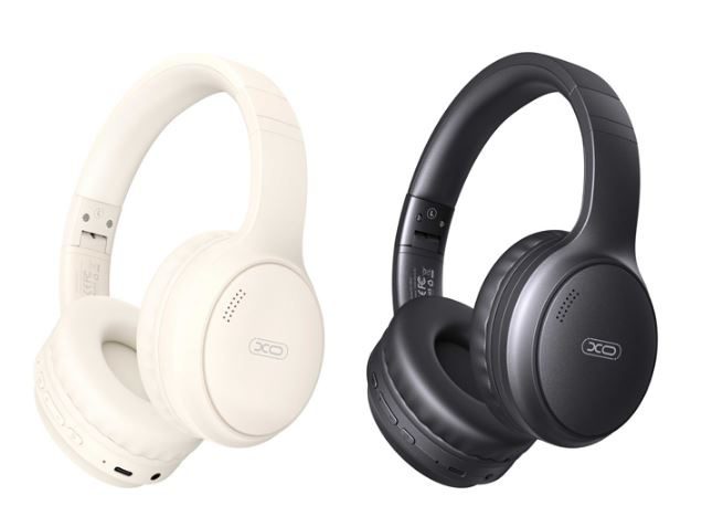 XO BE41 Star Mist ANC Noise Cancelling Folding Headband Bluetooth Headset Black - imagine 2