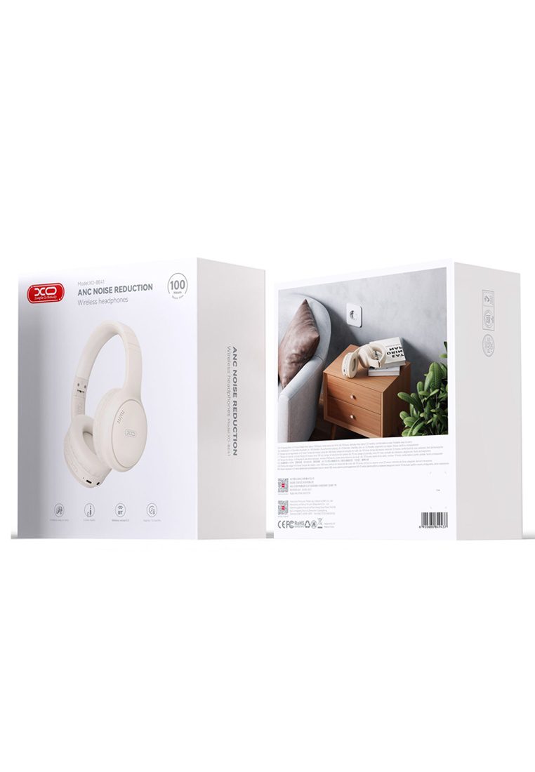 XO BE41 Star Mist ANC Noise Cancelling Folding Headband Bluetooth Headset Black - imagine 3