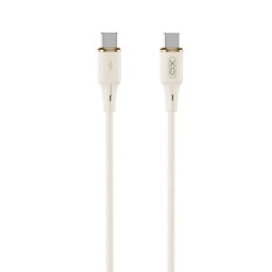 XO NB-Q261 Type-c to Type-c 60W Real Silicone Data Cable 1m beige