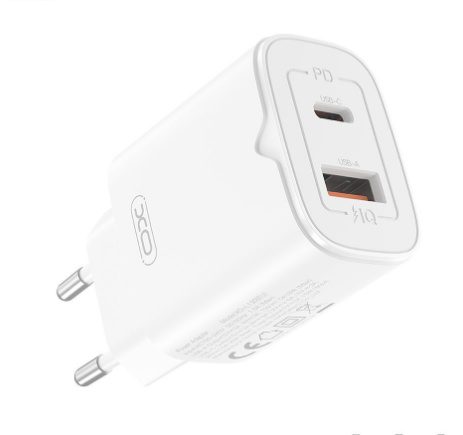 XO L130 (EU) European Standard PD30W/QC18W (1USB-C+1USB-A) Fast Chargers White - imagine 2
