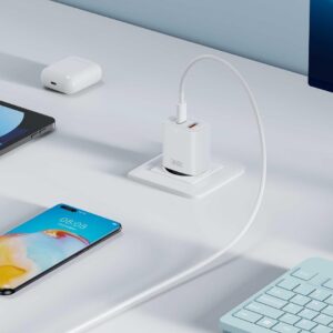 XO L130 (EU) European Standard PD30W/QC18W (1USB-C+1USB-A) Fast Chargers White