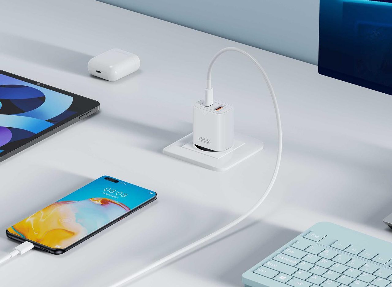 XO L130 (EU) European Standard PD30W/QC18W (1USB-C+1USB-A) Fast Chargers White
