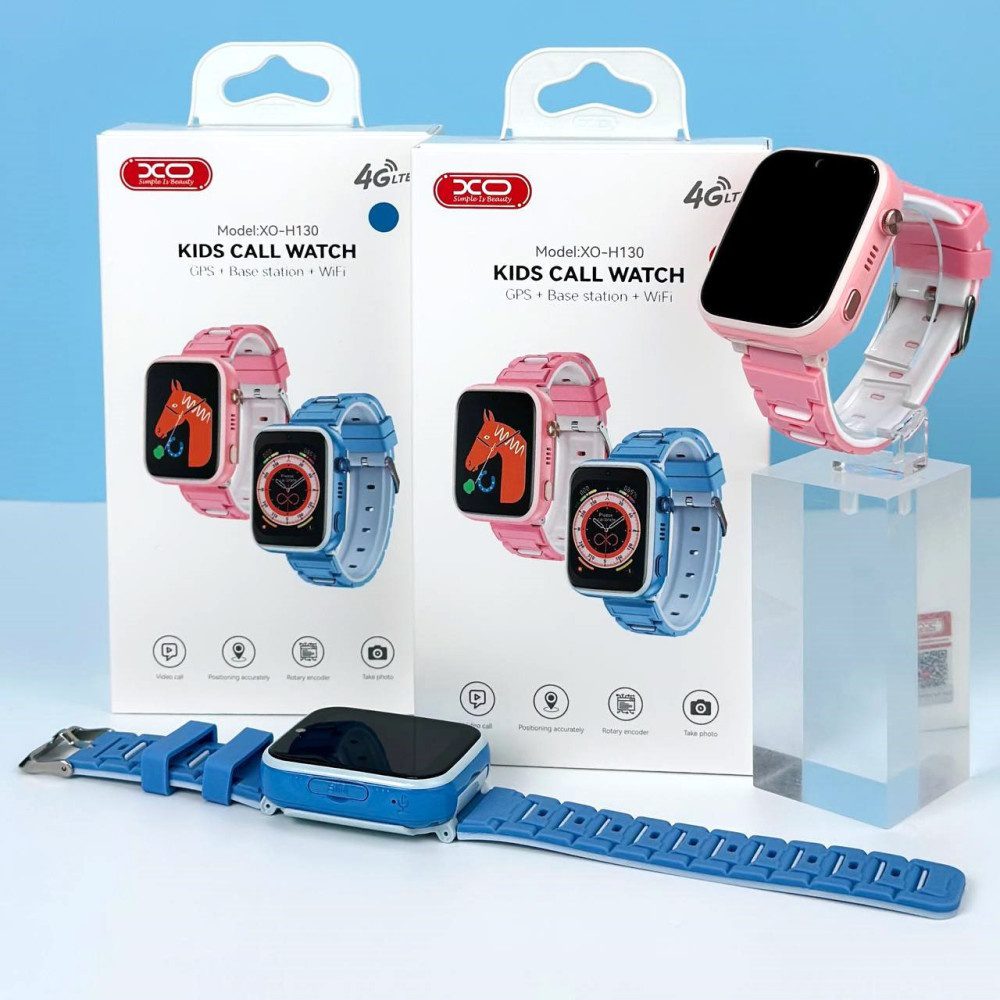 XO H130 GPS Kids Smart 4G Watch (1.83″ Touch Screen, 8W Pixel) 1.83′ 51.2mm Blue - imagine 3