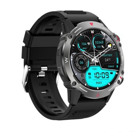 XO J7 AMOLED Screen Square Star Magnetic Round Smart Sports Talking Watch Black - imagine 2