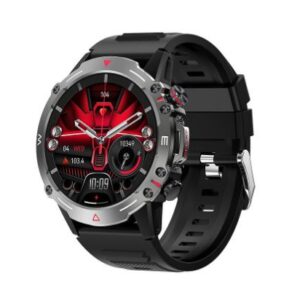 XO J7 AMOLED Screen Square Star Magnetic Round Smart Sports Talking Watch Black