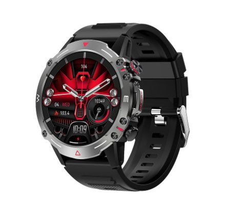 XO J7 AMOLED Screen Square Star Magnetic Round Smart Sports Talking Watch Black
