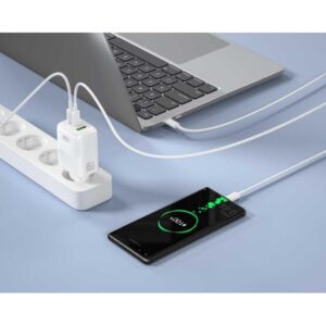 XO L139(EU) 65W (1USB-A 45W+2USB-C 65W) Quick Charger White