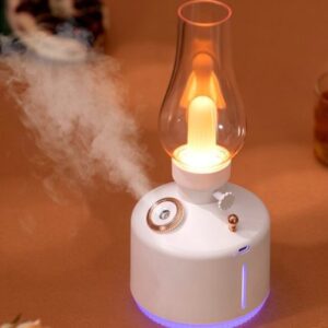 XO HF06 Kerosene Lamp Style Colourful Ambient Night Light Humidifying Mist 1200mAh White