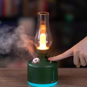 XO HF06 Kerosene Lamp Style Colourful Ambient Night Light Humidifying Mist (1200mAh) green