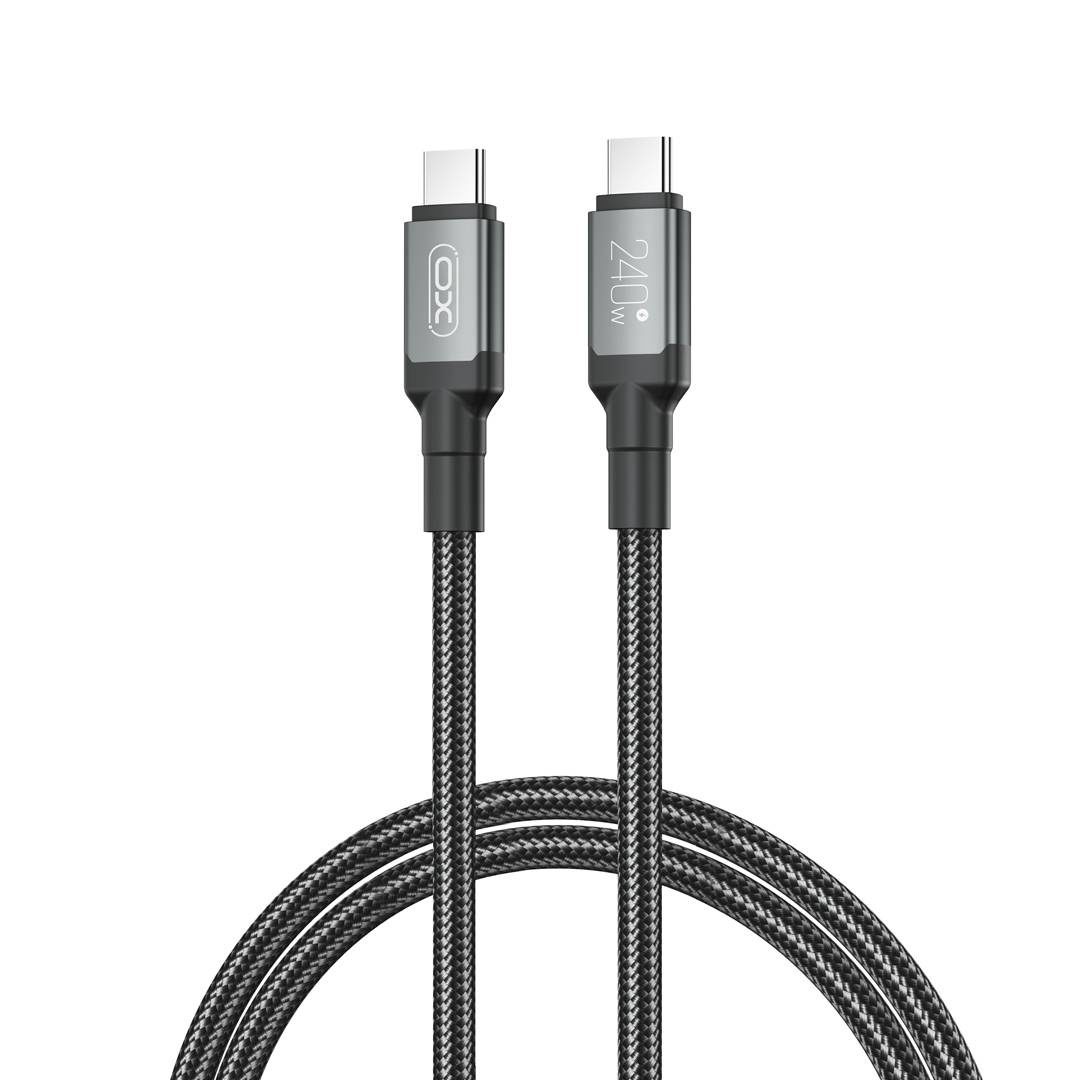 XO NB-Q264A Type-c to Type-c 240W High Power Data Cable 1m Black