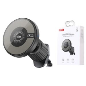 XO CX025 magsafe Magnetic Car Air Vent 15W Wireless Charger Black