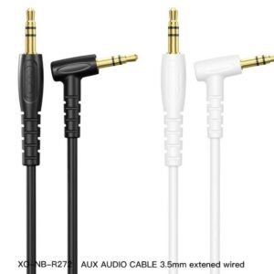 XO NB-R272 Elbow PVC 3.5 to 3.5 1m Audio Cable Black