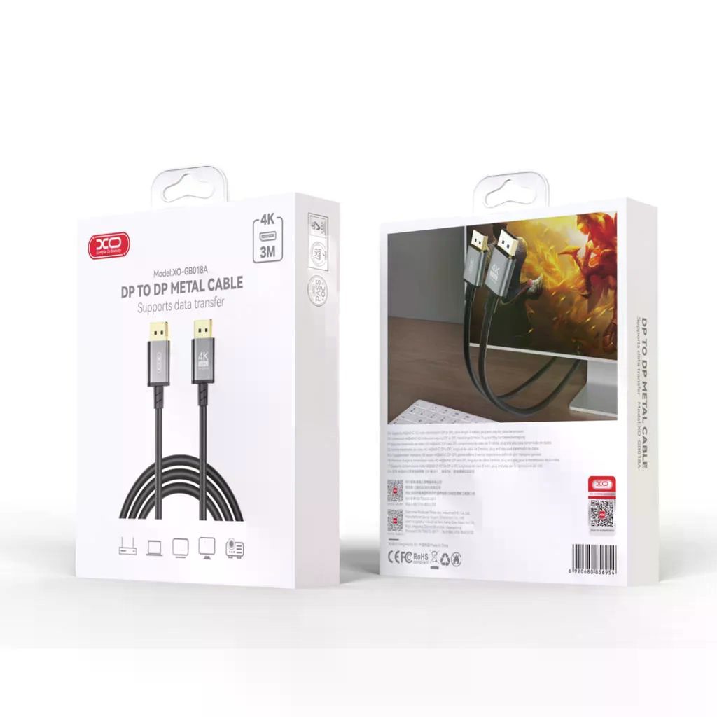 XO GB018A DP to DP metal adapter 3M Tranish - imagine 2