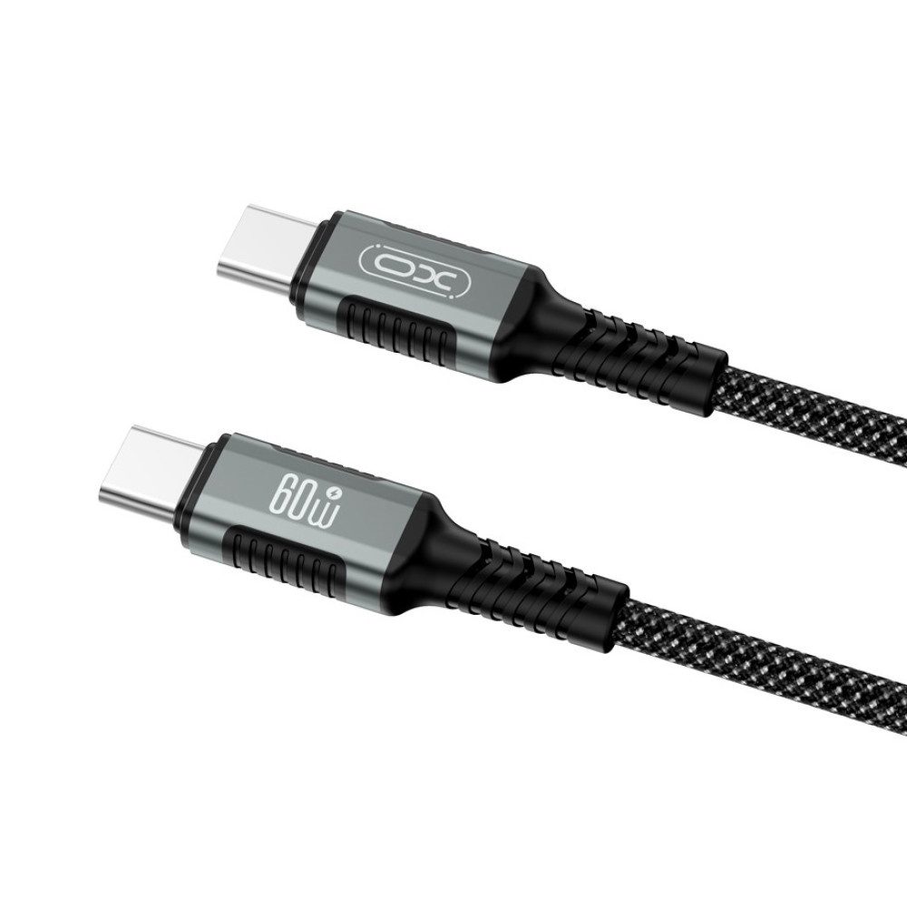XO NB-Q267 Magnetic Braided Type-c to Type-c 60W Data Cable 1M Black - imagine 3