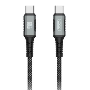 XO NB-Q267 Magnetic Braided Type-c to Type-c 60W Data Cable 1M Black