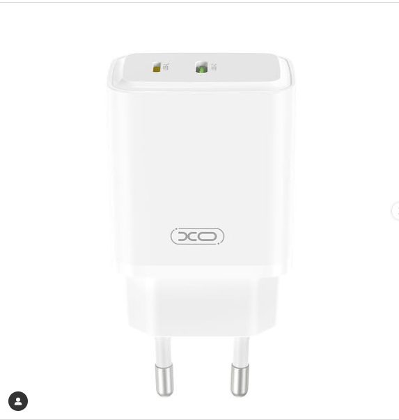 XO L145 20W USB-C+L Port Bi-directional Reverse Charger Fast Charger White - imagine 3