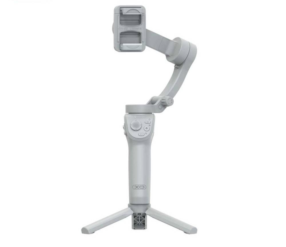XO SS17 Anti Shake Intelligent Face Clap Hand Holding Pan Tilt Three Axis Self Shooting Rod Gray - imagine 2