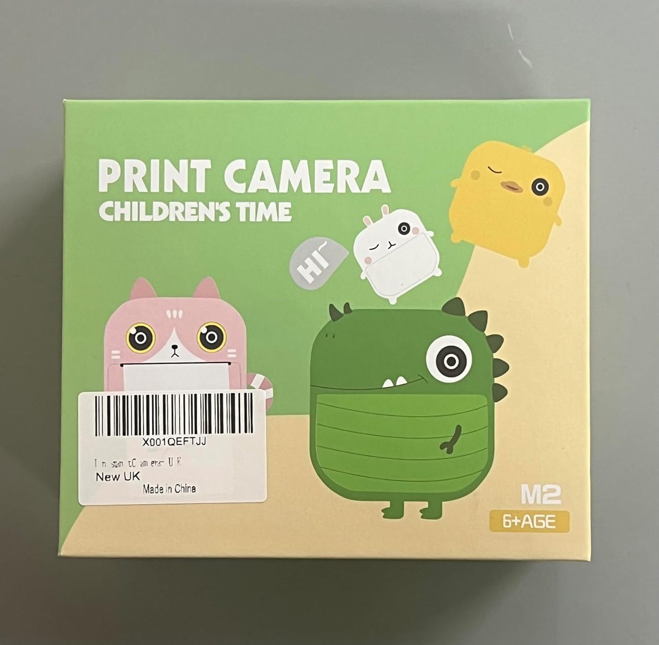 XO XJ05 front and rear dual camera children’s dinosaur silicone cover printing camera (Free 3 Rolls - imagine 4