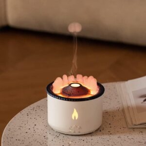 XO HF11 Volcano Crackle Effect Spray Humidifying Aromatherapy Diffuser (EU) White