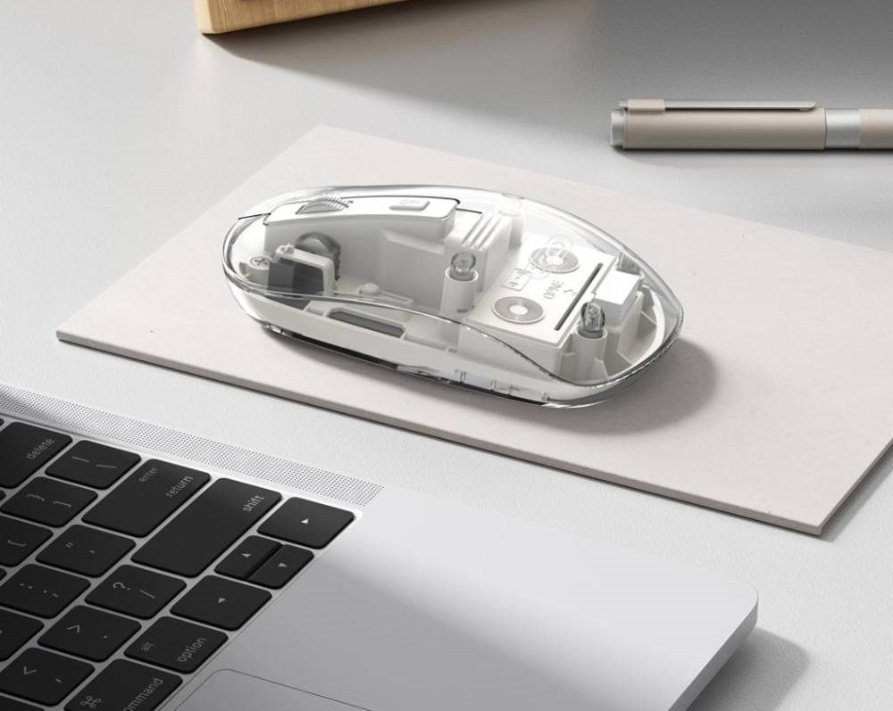 XO M12 Bluetooth wireless transparent mouse Off-White