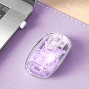 XO M12 Bluetooth wireless transparent mouse Purple