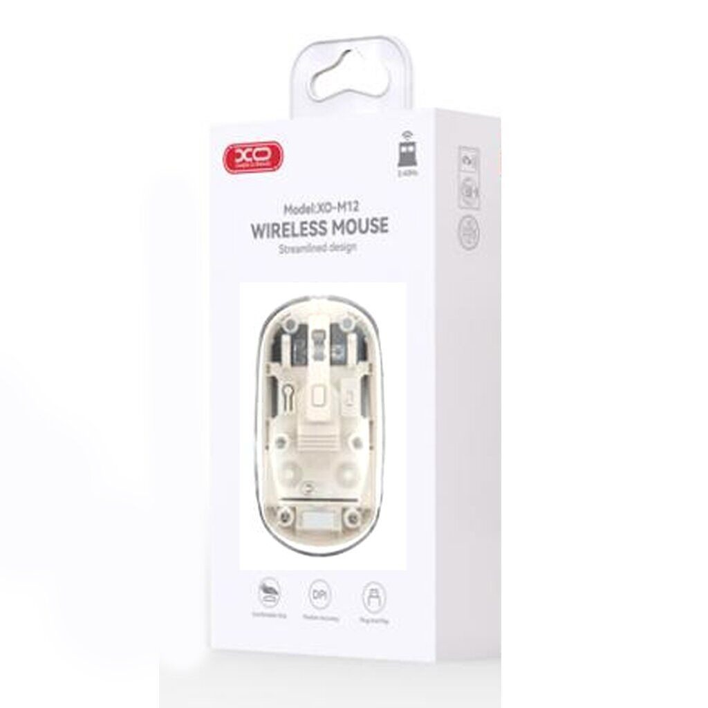 XO M12 Bluetooth wireless transparent mouse Yellow - imagine 3