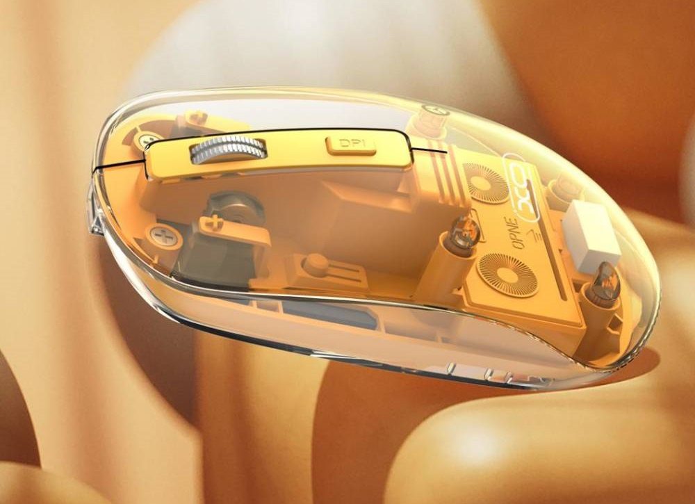XO M12 Bluetooth wireless transparent mouse Yellow
