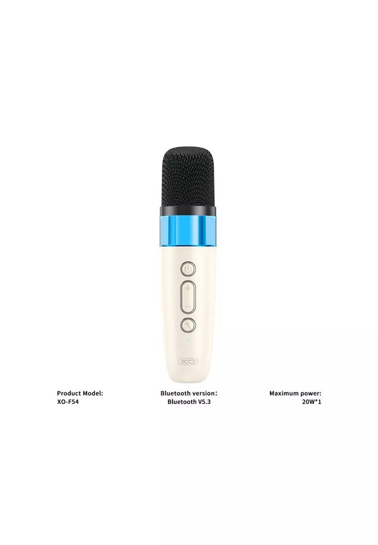 XO F54 Lapis Lazuli Cold Light Karaoke Speaker 20W (with Microphone*1) Beige - imagine 3