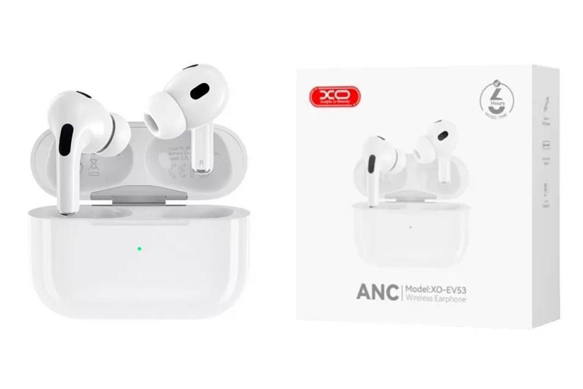 XO EV53 ANC Noise Noise Cancellation Wireless TWS headset (full functions) White - imagine 2