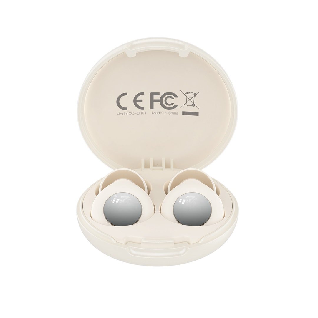 XO ER01 Sleep Noise-Isolating Earplugs (4 pairs of bowl-shaped ear caps + 1 lanyard) White - imagine 2
