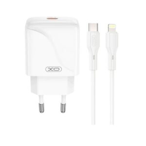 XO L141 20W Single USB-C Fast Charger with Lightning cable (NB-Q231A) White