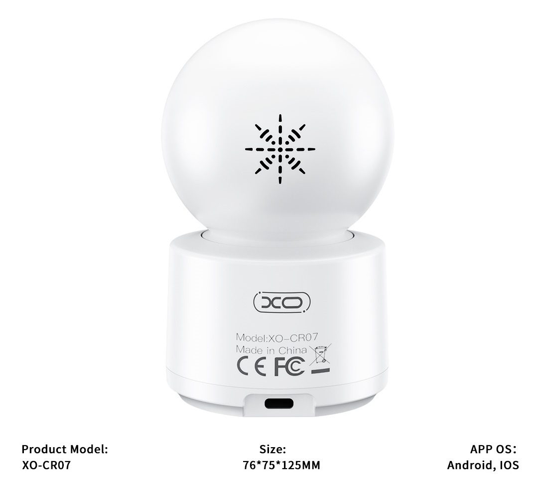 XO CR07 EU Supreme 400W Pixel Dual Camera (2.4G Wireless WiFi + Bluetooth with Internet) White - imagine 4