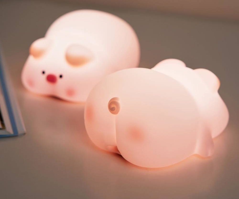 XO OZ09 Little Pink Pig Silicone Pat Light 1200mAh Pink - imagine 3