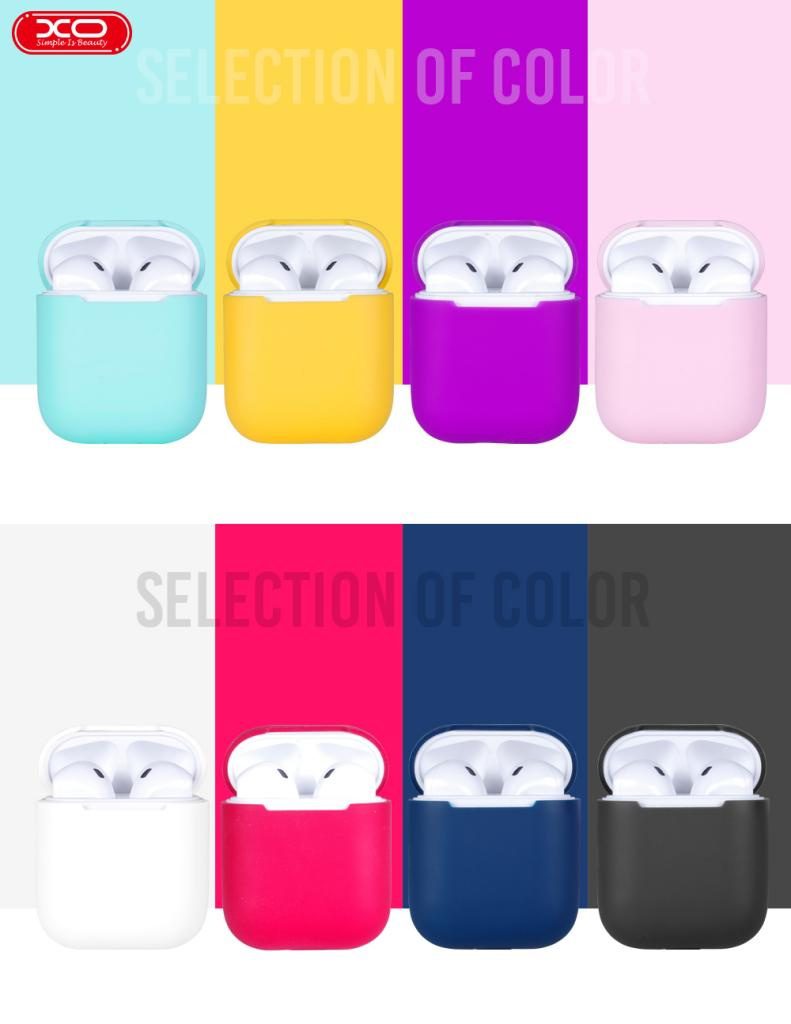 XO — Apple AirPods silicon case Pink - imagine 2