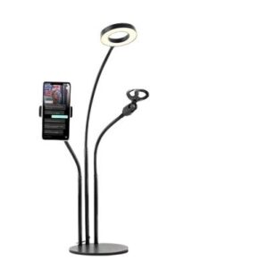 XO BGD006/ LS-90-6 3.5-inch disc base single head 3 in 1(with mic hose clamp) web broadcast Black
