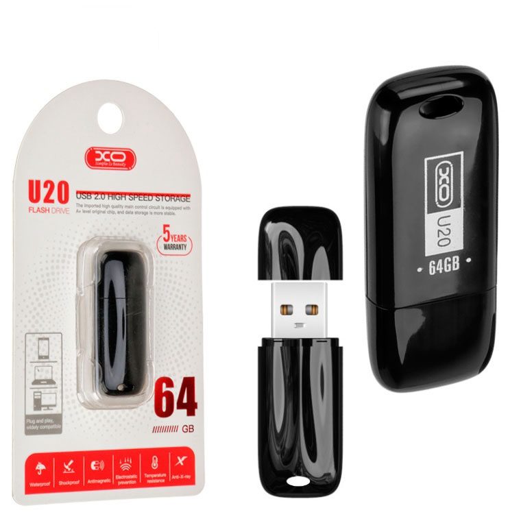 XO U20 Flash Disk 64GB Black