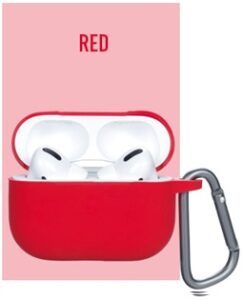 XO Apple AirPods Pro silicon case (with hanger) Red