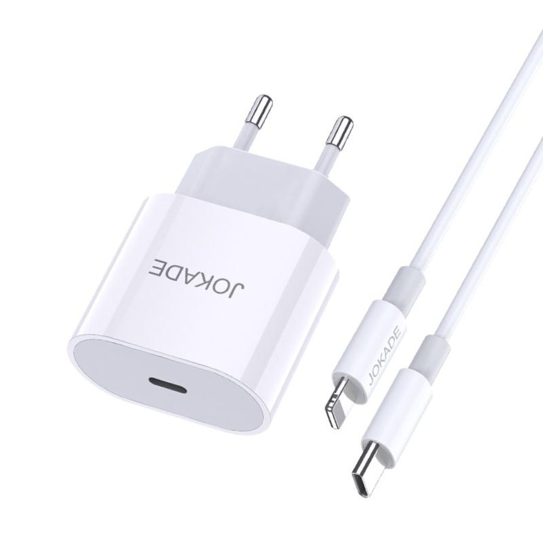 Jokade JB010 CHENGYUN series single port intelligent PD25W charger set (Type-C to Type-C) (EU) White - imagine 2