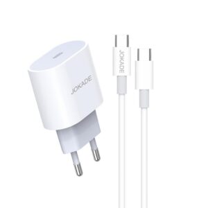 Jokade JB010 CHENGYUN series single port intelligent PD25W charger set (Type-C to Type-C) (EU) White