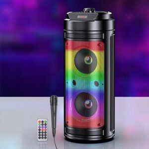 Kakusiga KK-6202 FENGLUAN flame light wireless speaker Black