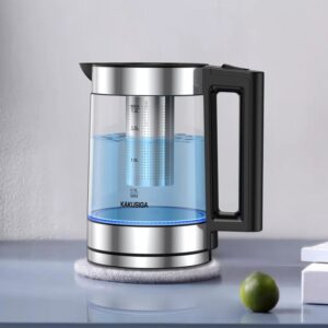 KAKUSIGA KSC-1507 BIYUAN high boron glass electric kettle(EU) Silver