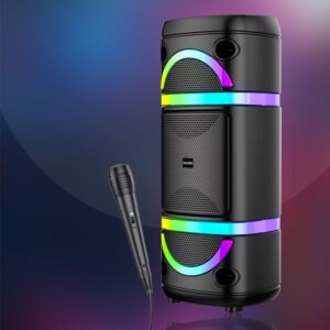 Kakusiga KK-8207 FEIJIANG colorful light wireless speaker Black